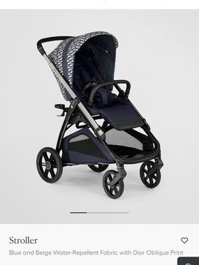 Dior Navy Blue and Black Stroller Seat NWT